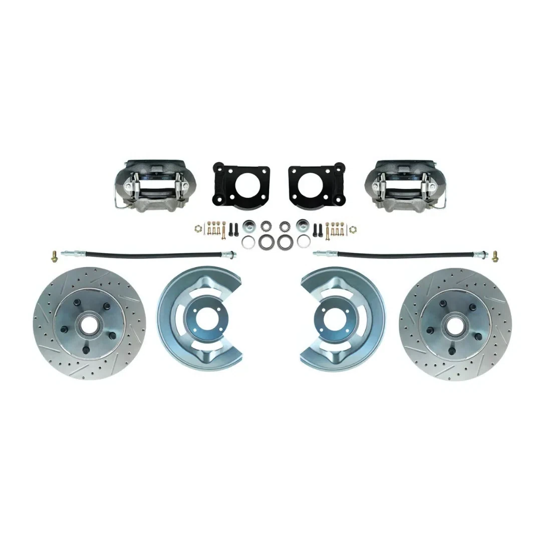 Fits 1964-1973 Mustang Disc Conversion Kit w_ Drilled_Slotted Rotors DBK6473LX
